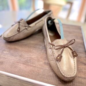 Clarks Gold Moccasins for Timeless Style